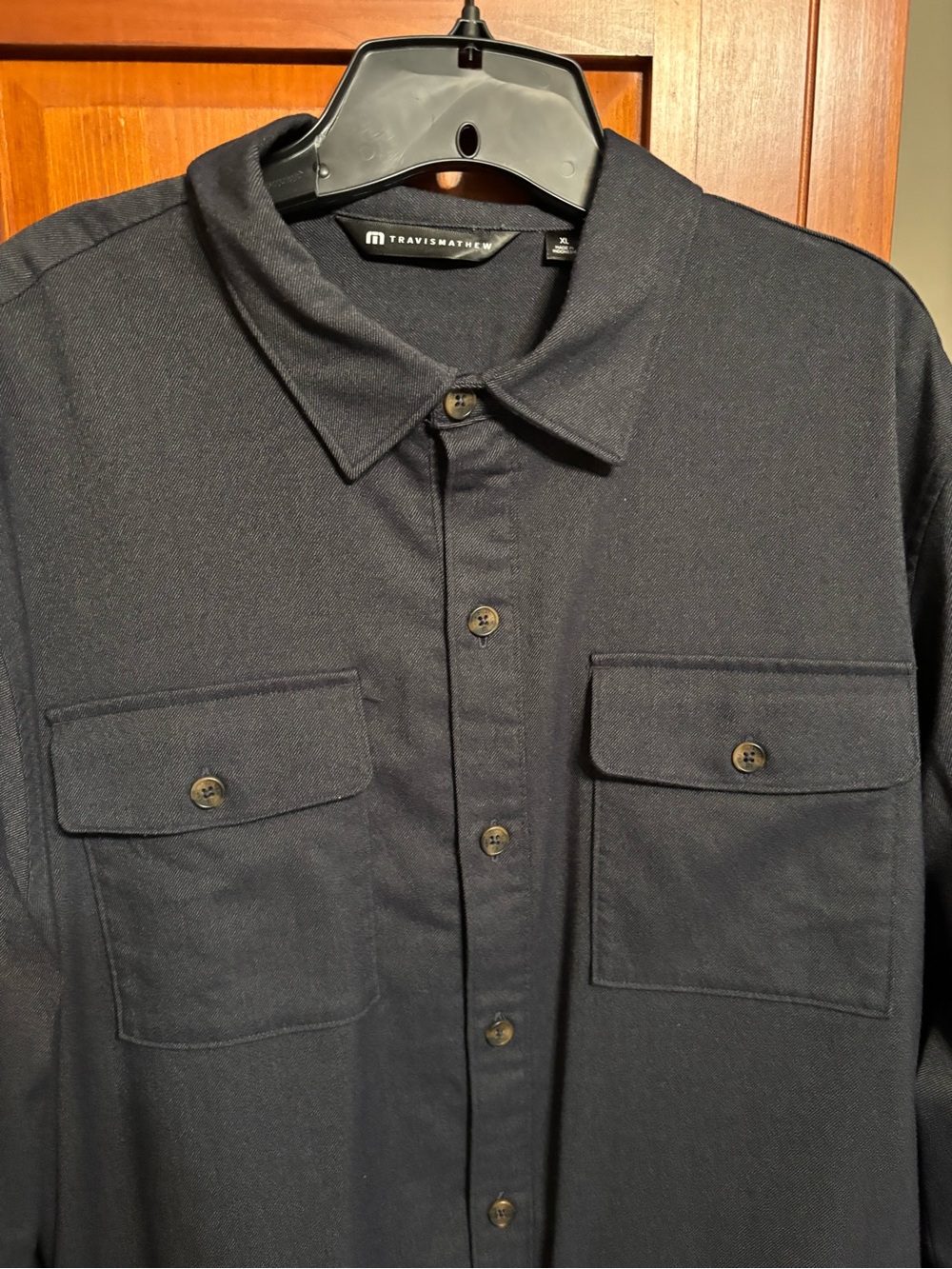 Travis Mathew Dark Navy Button-Front Shirt Jacket